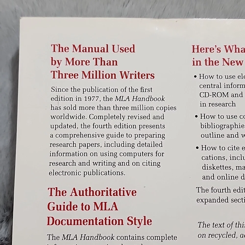 Modern Language Association mla handbook